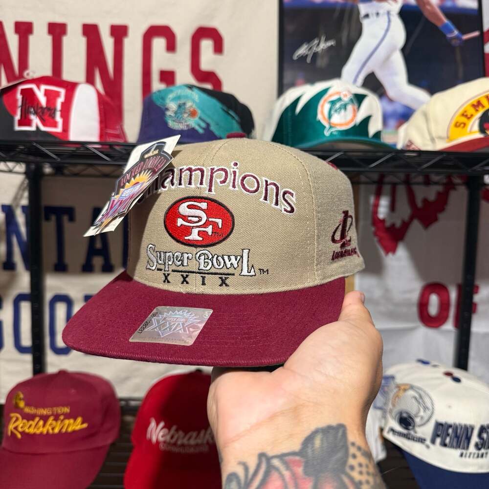 Vintage San Francisco 49ers Super Bowl XXIX Champions Logo Athletic Snapback Hat
